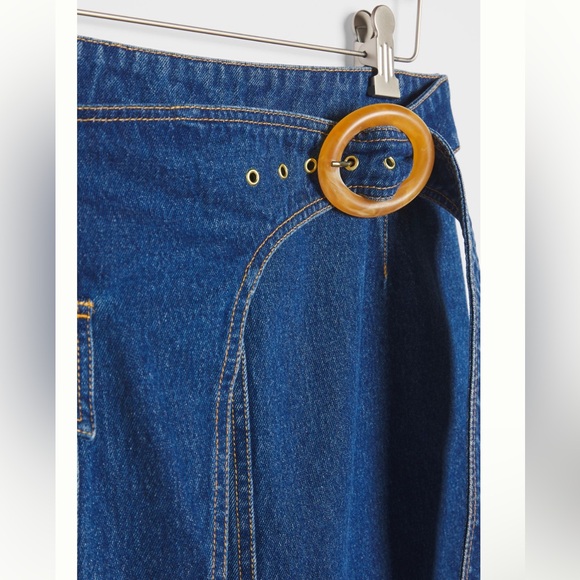 NWT Anthropologie Amata Apparel Mari Slim Denim Mini Skirt - Picture 3 of 9